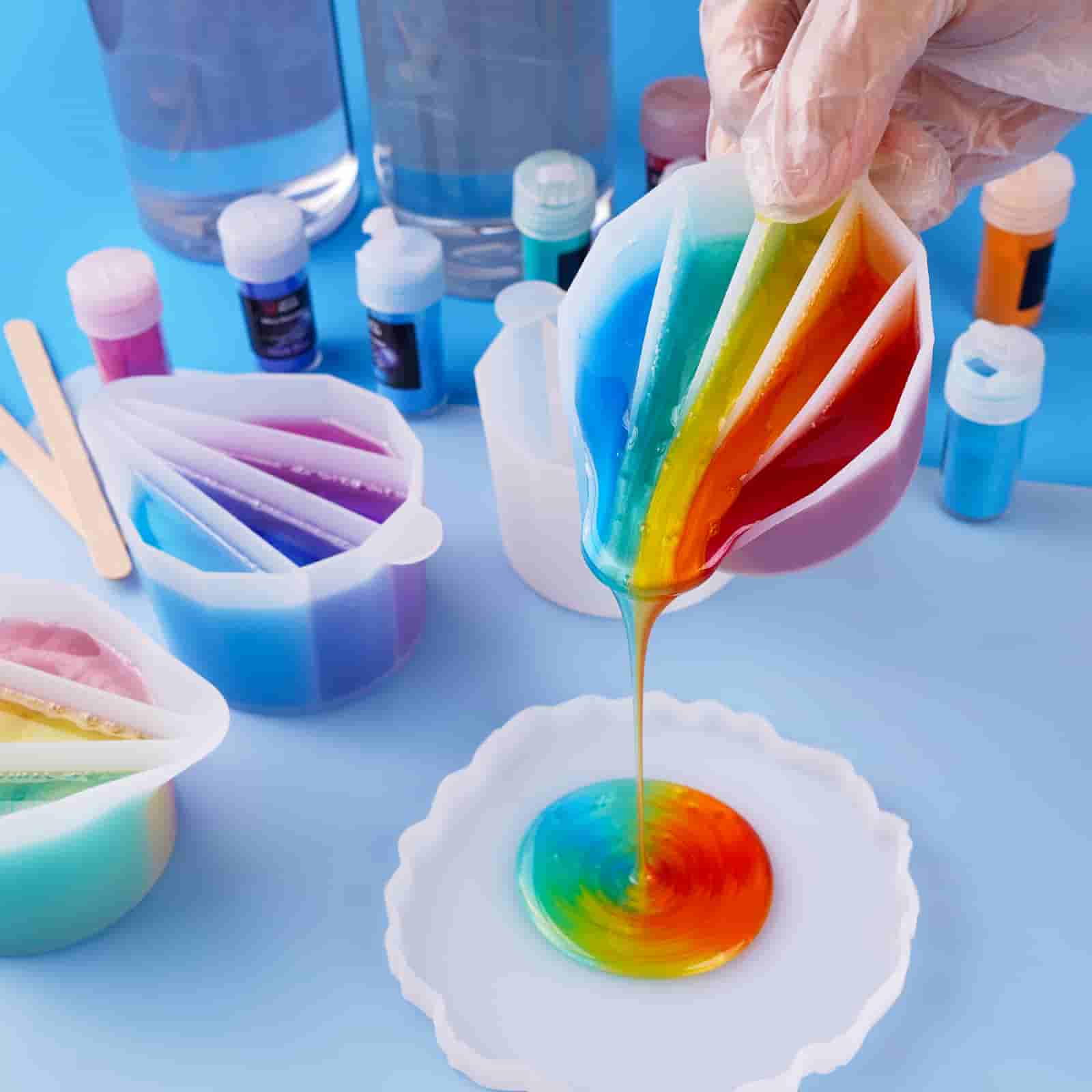 Multi-Chamber Split Cup Set for Resin & Paint Pouring