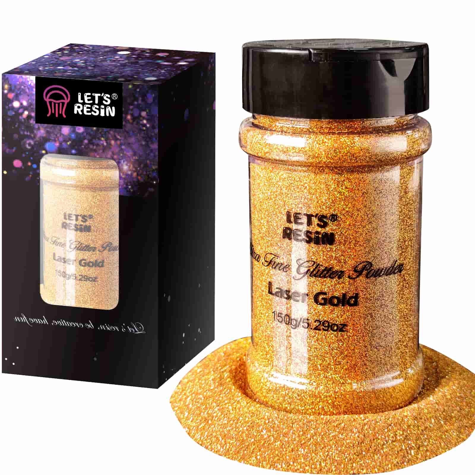 Laser Gold Holographic Extra Fine Glitter - 150G