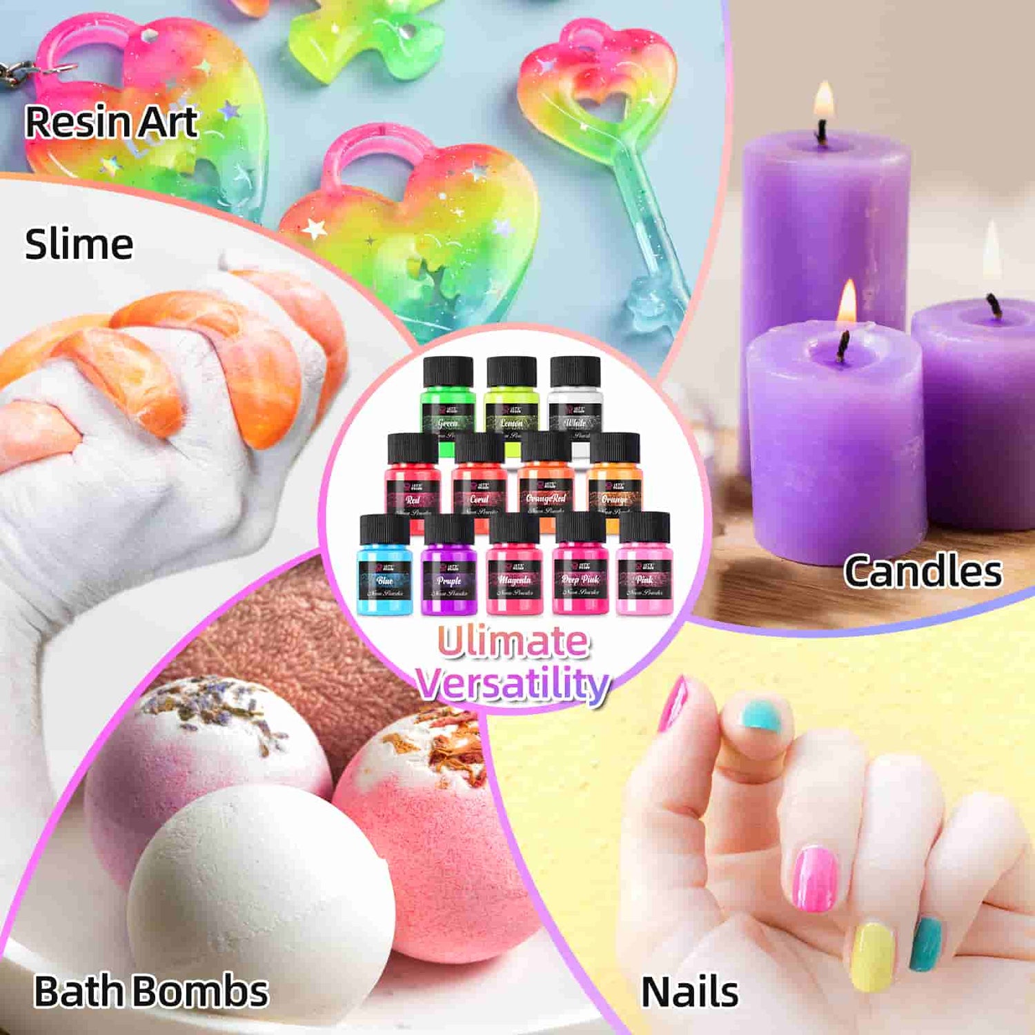 12 Color Slime Pigments Kit