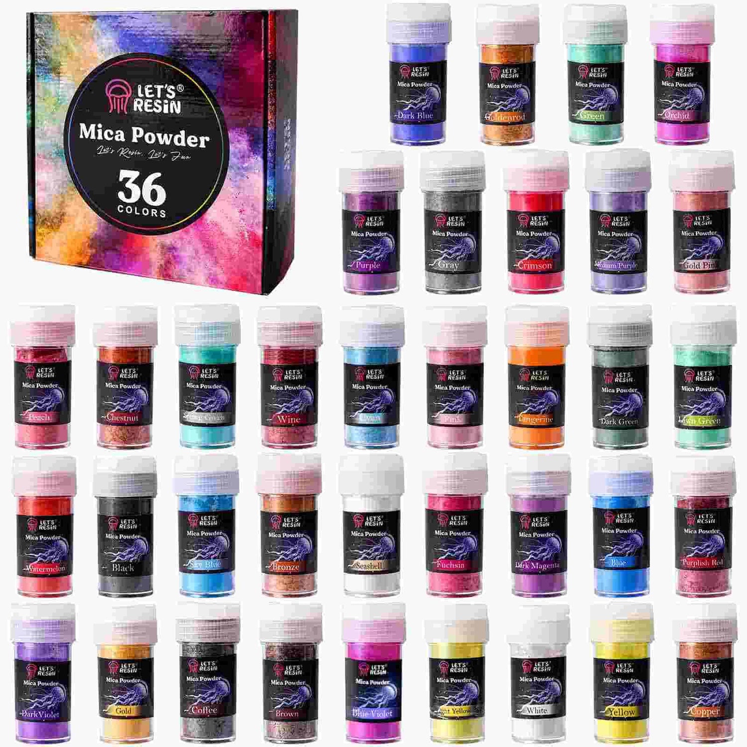 12 Color/Set Mica Pigment Powder Perfect For Dye Resin Colour Soap