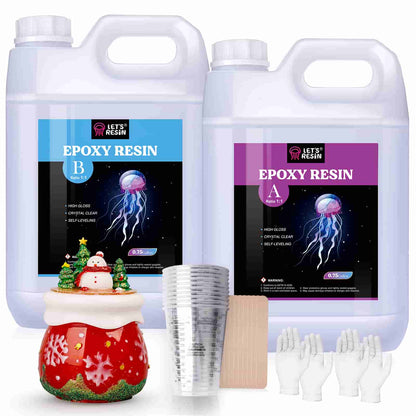 1 Gallon Epoxy Resin Kit with Pumps, Resin Dye, and Mica Powder – Let's  Resin