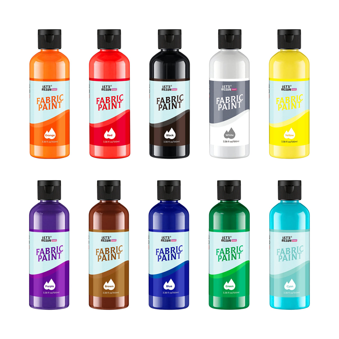 10 Colors Fabric Paint