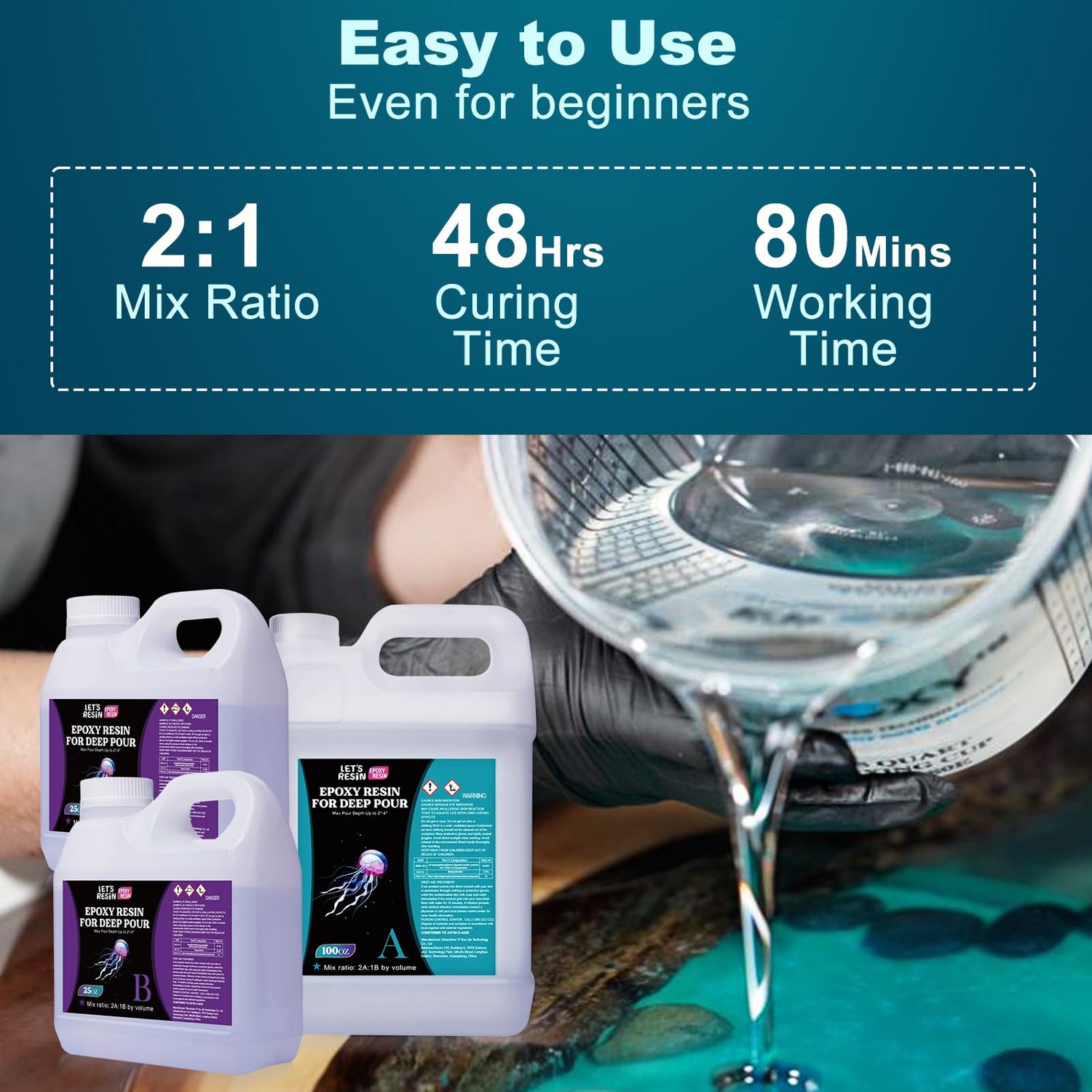 Epoxy resin which is easy to use, even for beginners