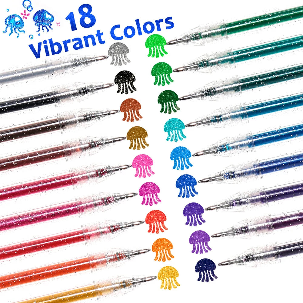 18 Colors Glitter Gel Pen