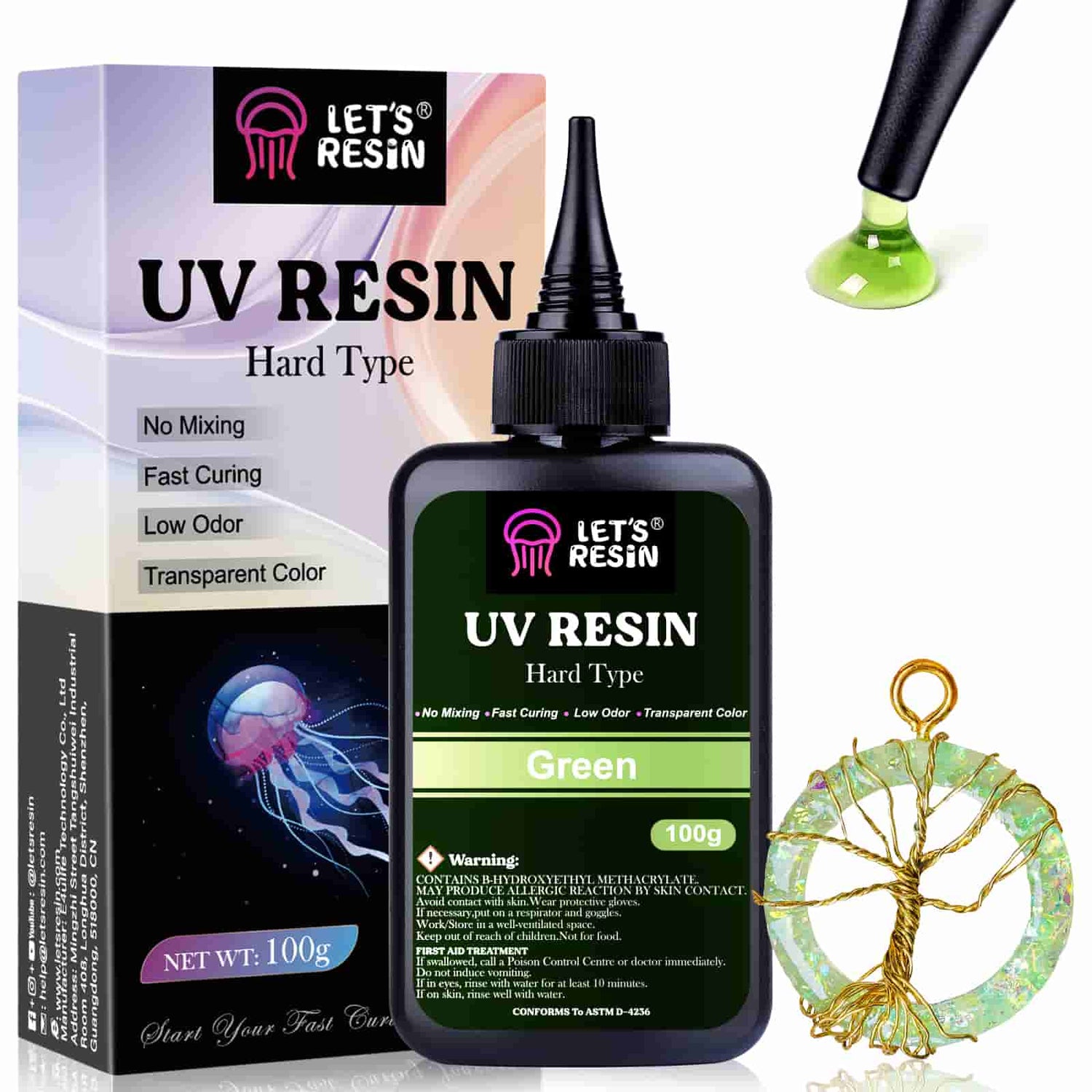 UV Resin Clear Soft UV Curing Epoxy Resin Soft UV Glue Ultraviolet Curing  Solar Cure Resin Sunlight Activated Resin for DIY Jewelry Making Casting 