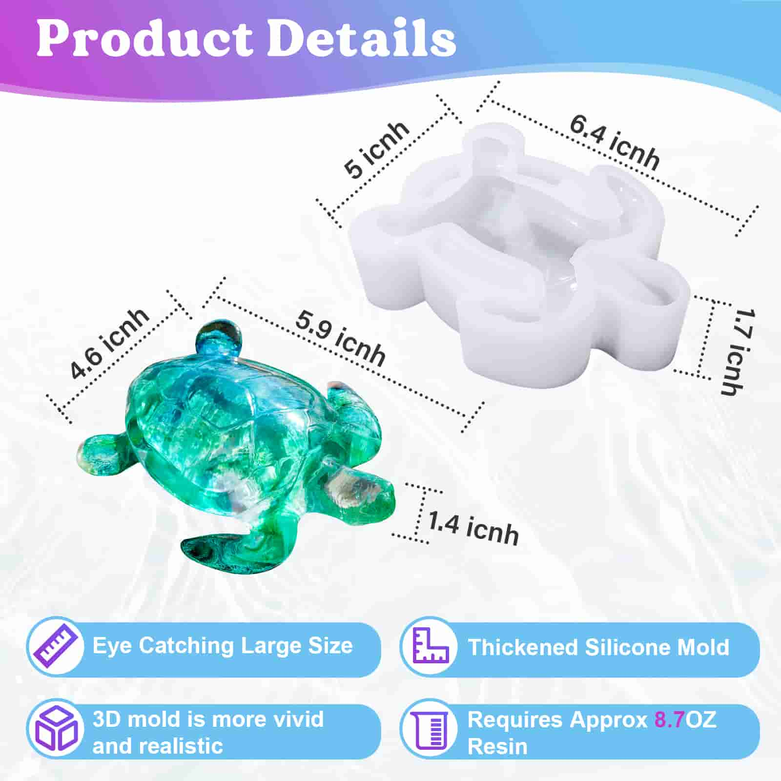 Turtle Shape Resin Mold