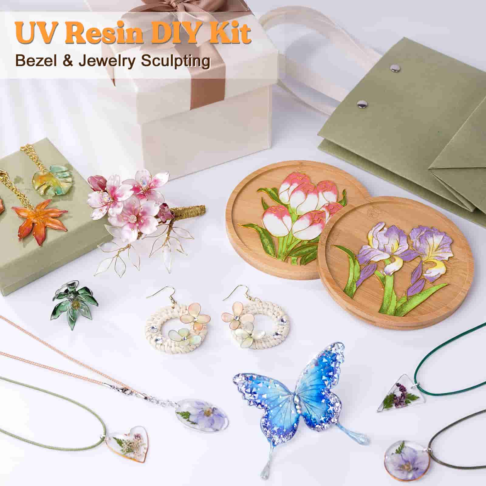 UV Resin Kit with Copper &amp; Flat Aluminum Jewelry Wires
