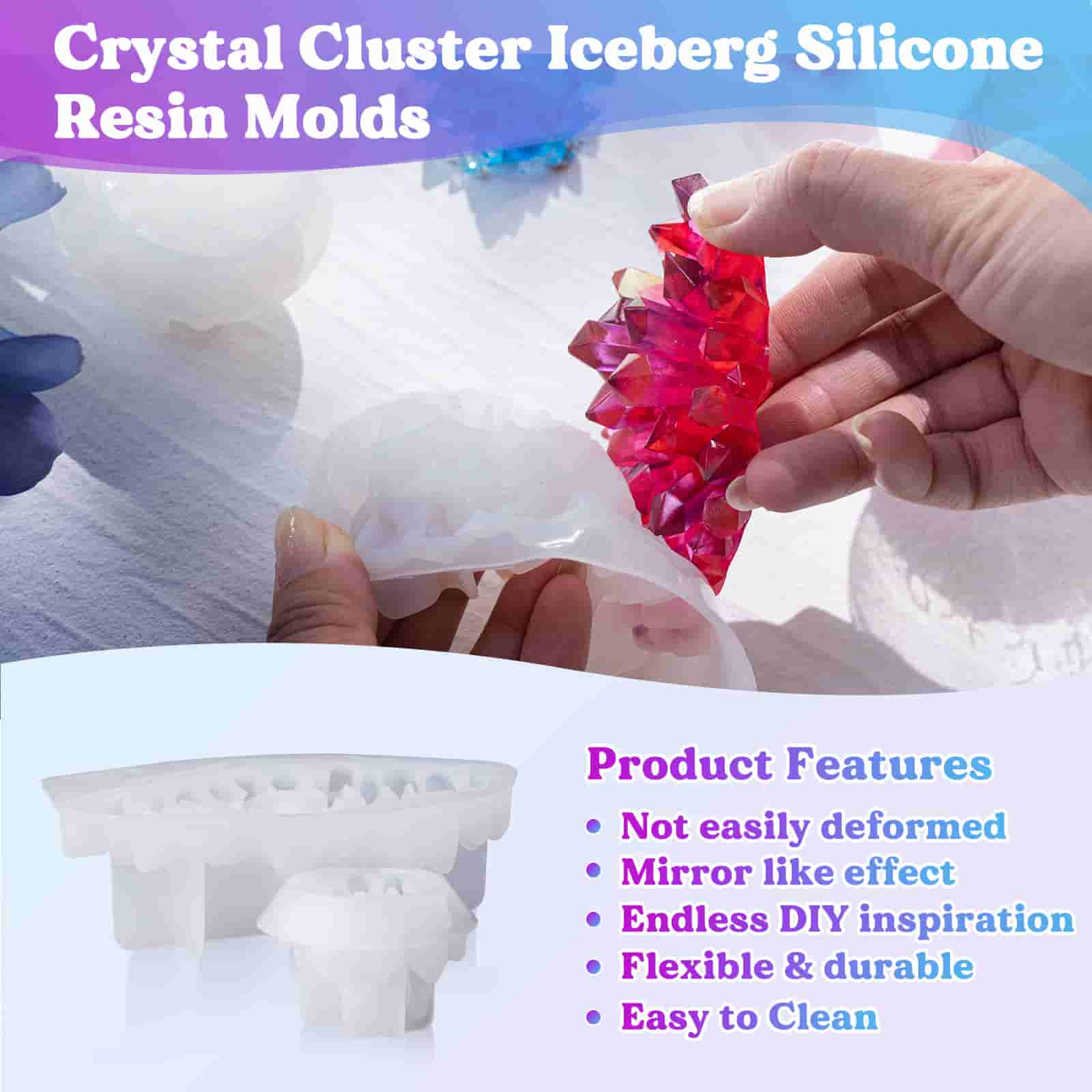 Crystal Cluster Resin Molds