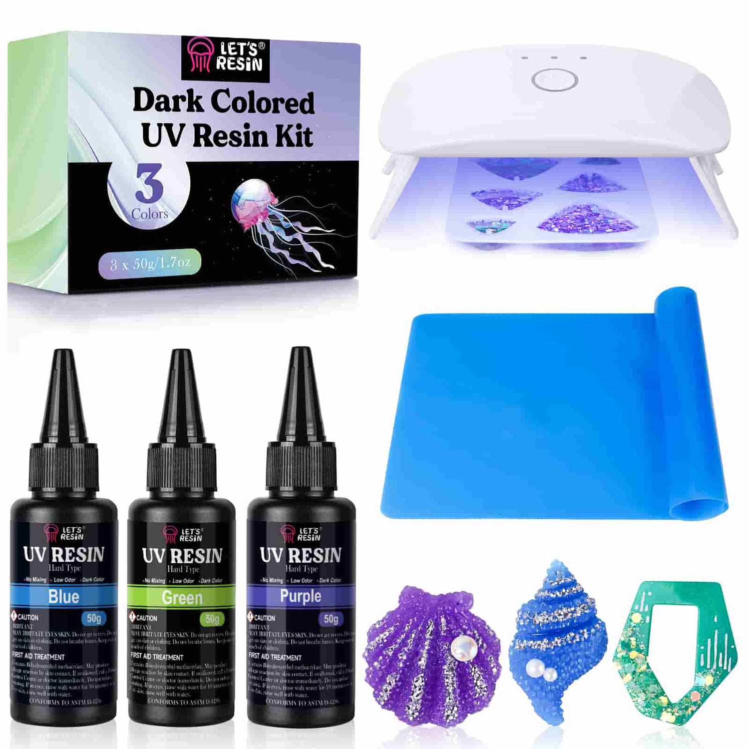 LET'S RESIN UV Resin Review: Crystal Clear UV Resin For Jewelry