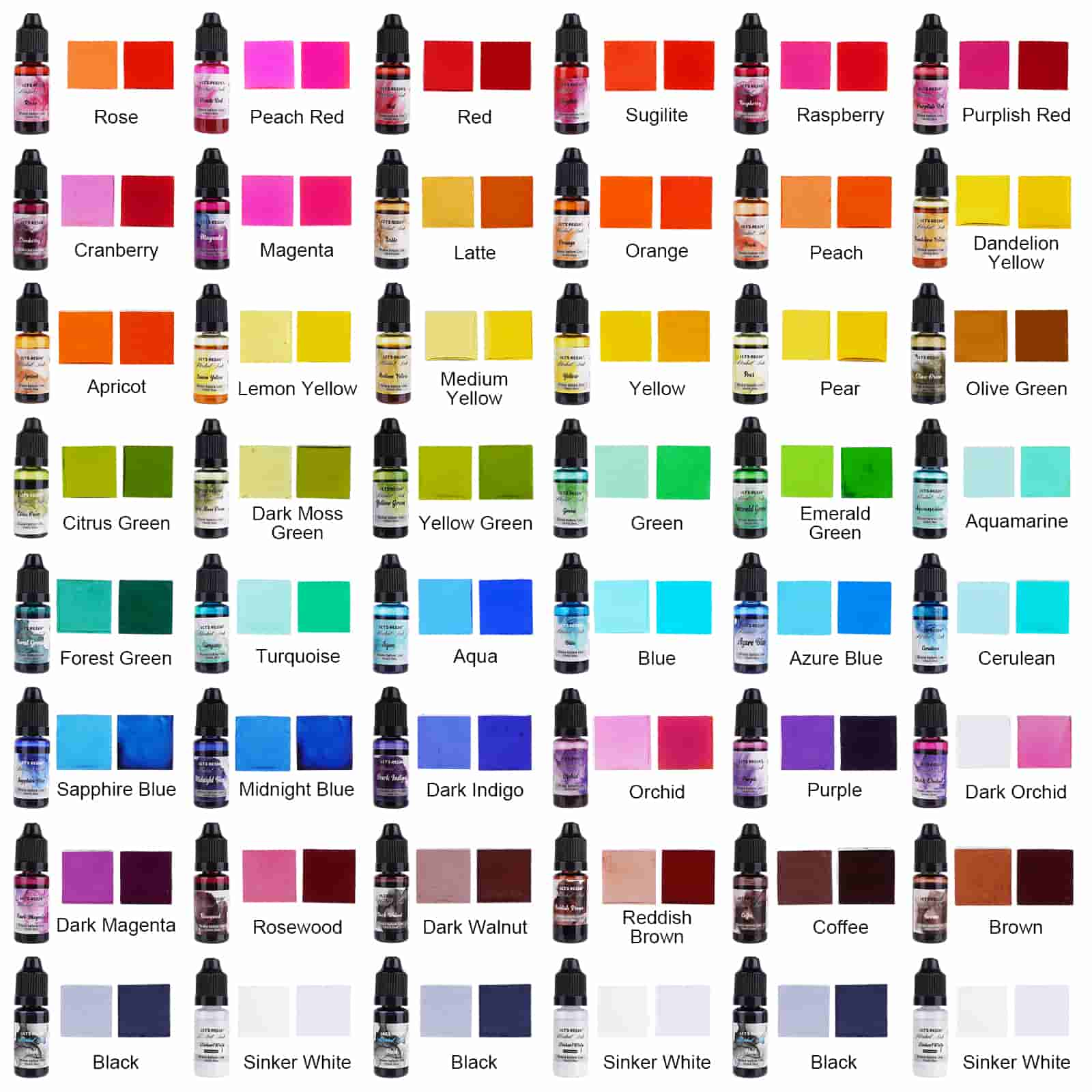 High Concentrated Alcohol Ink Set - 48 color/Each 10ml