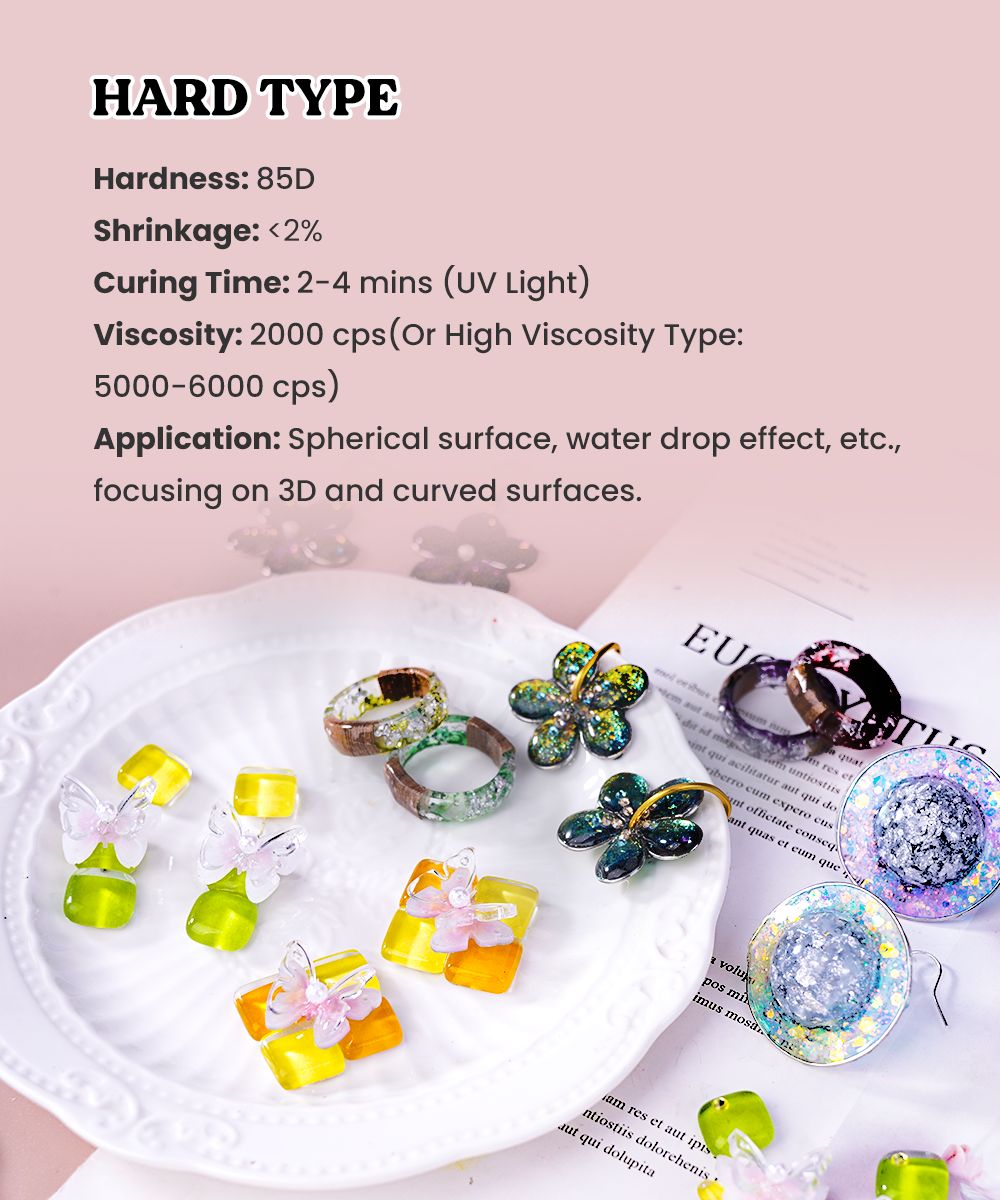 LET'S RESIN UV Resin Soft Type, 100g Elastic&Bendable Crystal Clear  Ultraviolet Epoxy Resin, Low Shrinkage UV Resin Kit for Crafts, Jewelry  Making