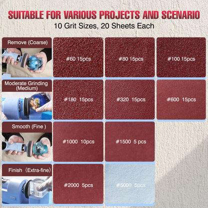 Sanding Disc &amp; Sandpapers Set - 3 inch