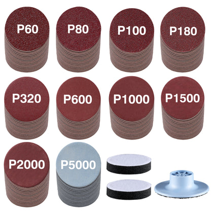 Sanding Disc &amp; Sandpapers Set - 3 inch