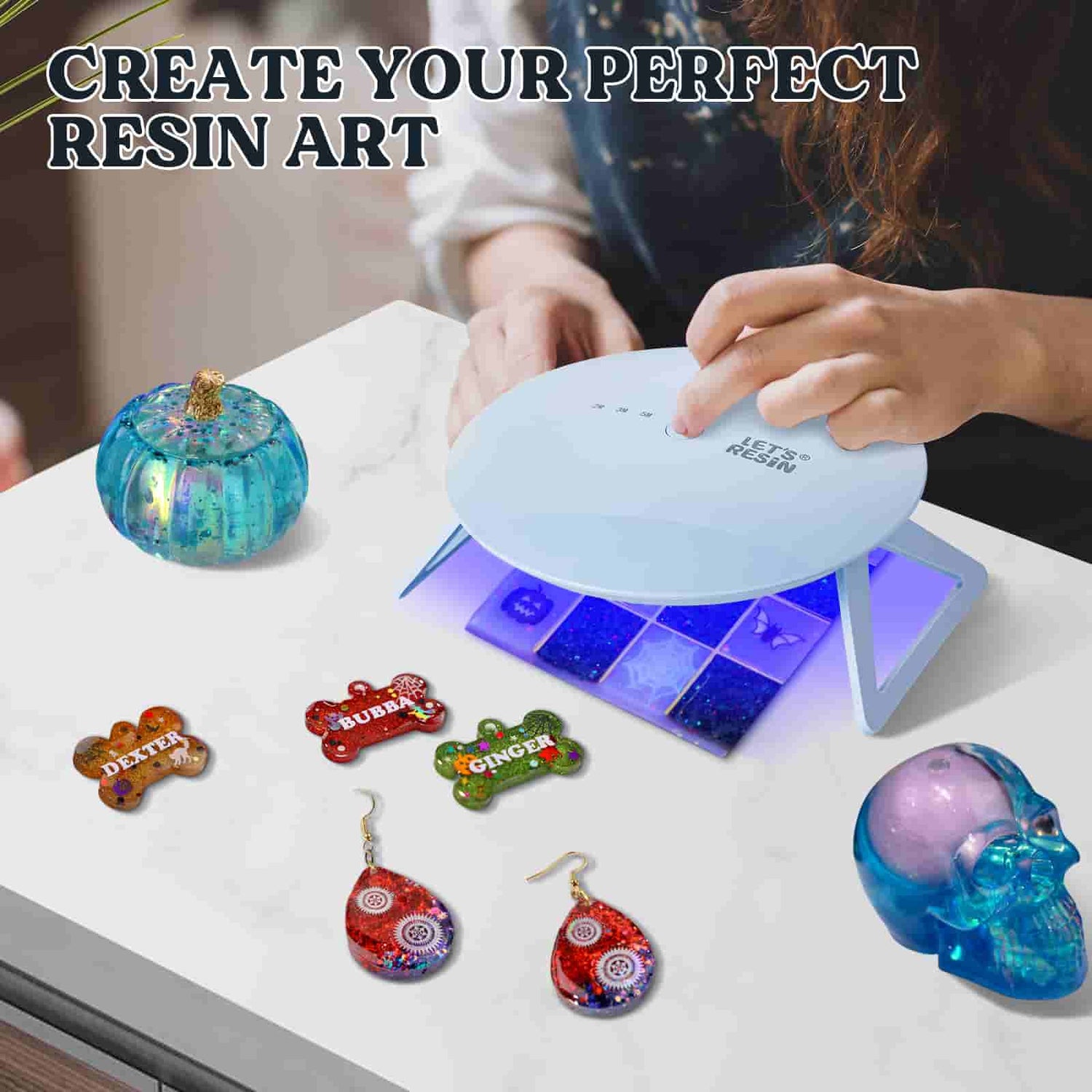 LET'S RESIN UV Resin Kit with Light, Bonding&Curing in Seconds, 25g UV  Resin Kit with UV Flashlight for Welding, Jewelry UV Glue Adhesive for  Plastic Repair, Glass Light, Craft Decor