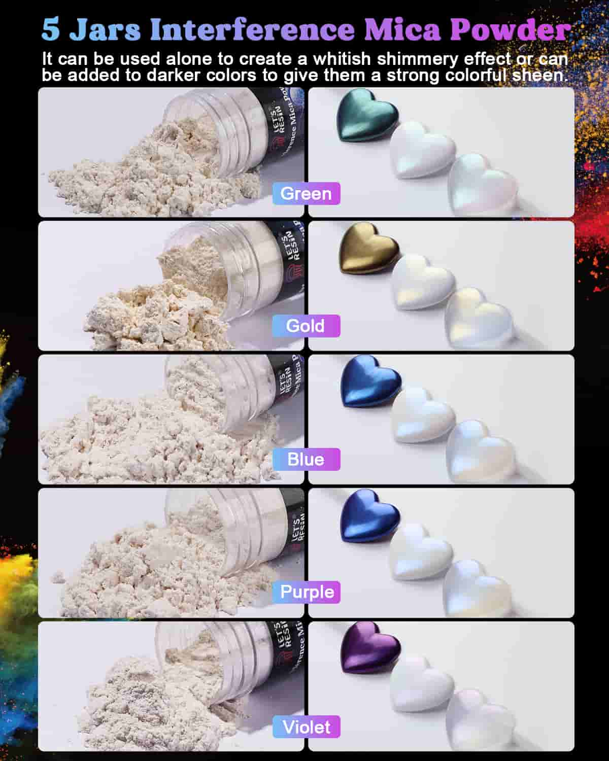 60 Colors Mica Powder