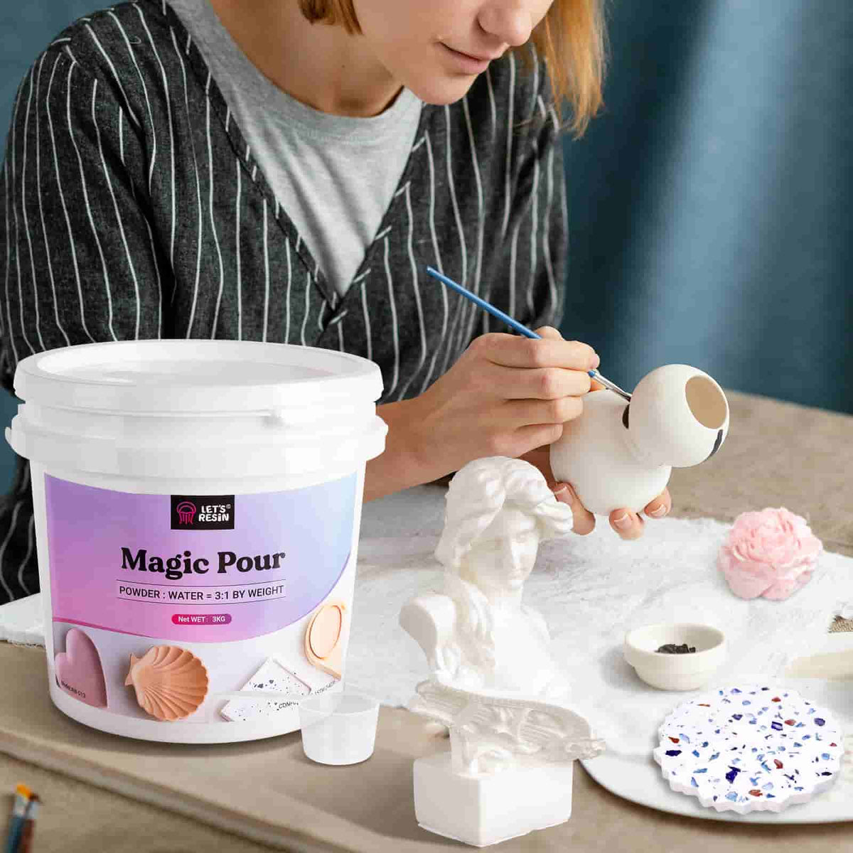 Resin Casting Powder 3KG - Easy to Mix & Safe to Use – Let's Resin