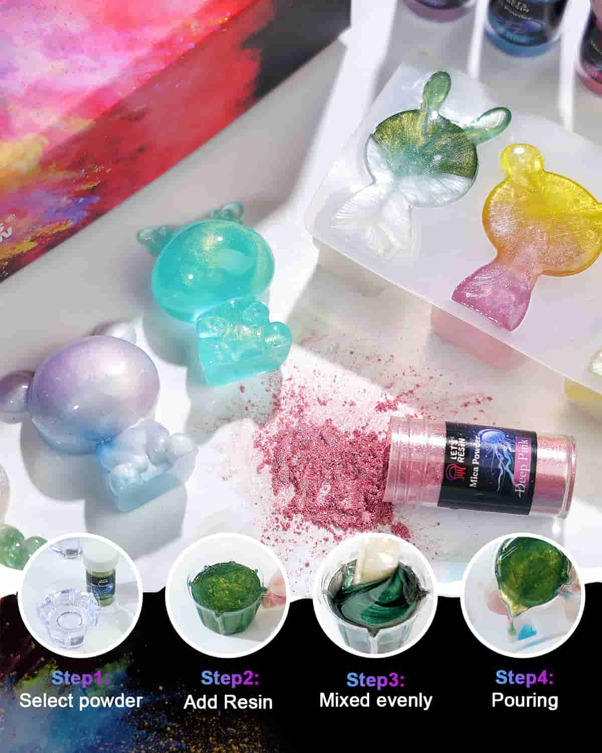 60 Colors Mica Powder