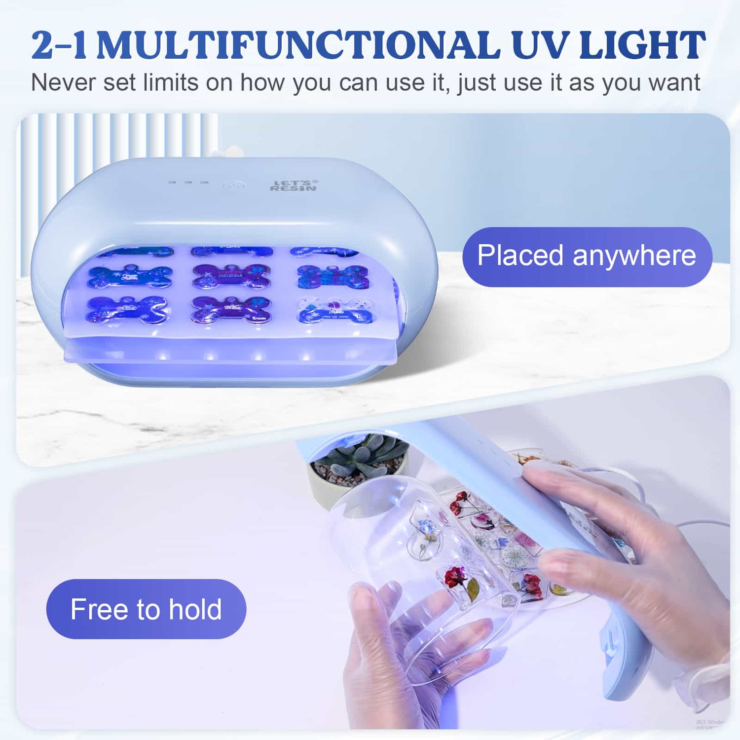 Let's Resin UV Light for Resin, Large Size Portable UV Resin Light, Fast  Curing&143g Light Weight UV Lamp -  Israel