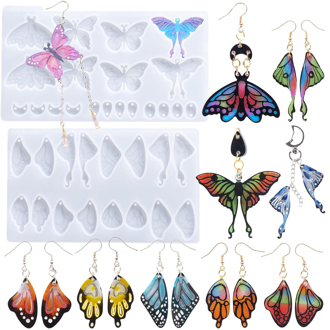 butterfly earring molds for resin jewelry