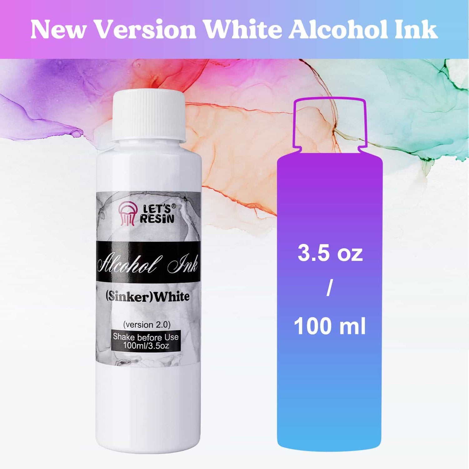  LET'S RESIN White Alcohol Ink for Resin, Alcohol Ink