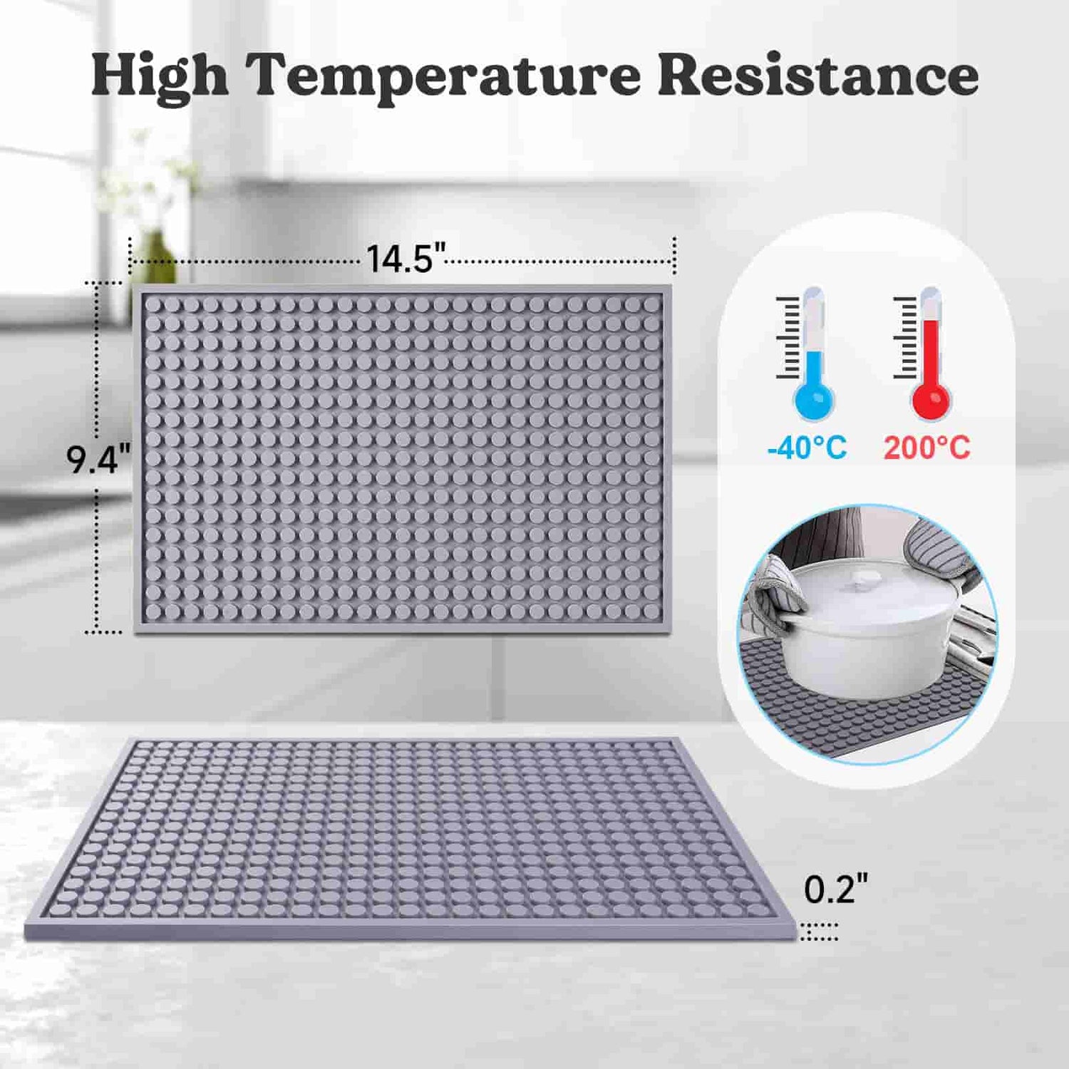 Upgrade Resin Heating Mat with Auto-off Function Timer & Elastic Silicone  Mat