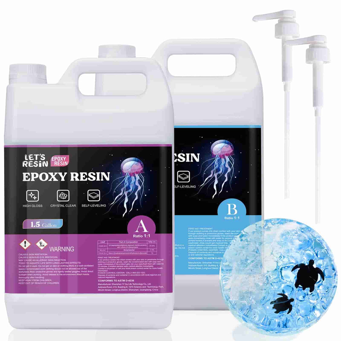 3 Gallon Epoxy Resin Kit with Pumps