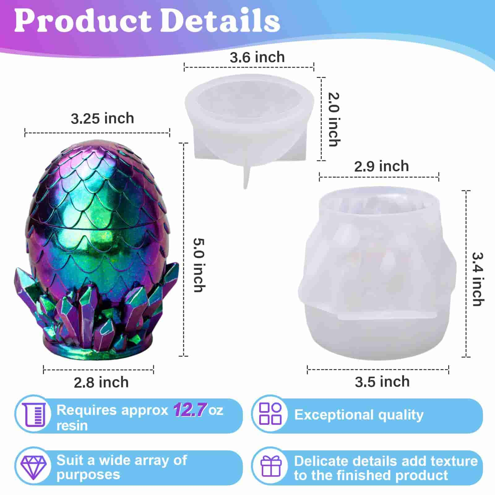 Dragon Egg Jar Molds with Lid