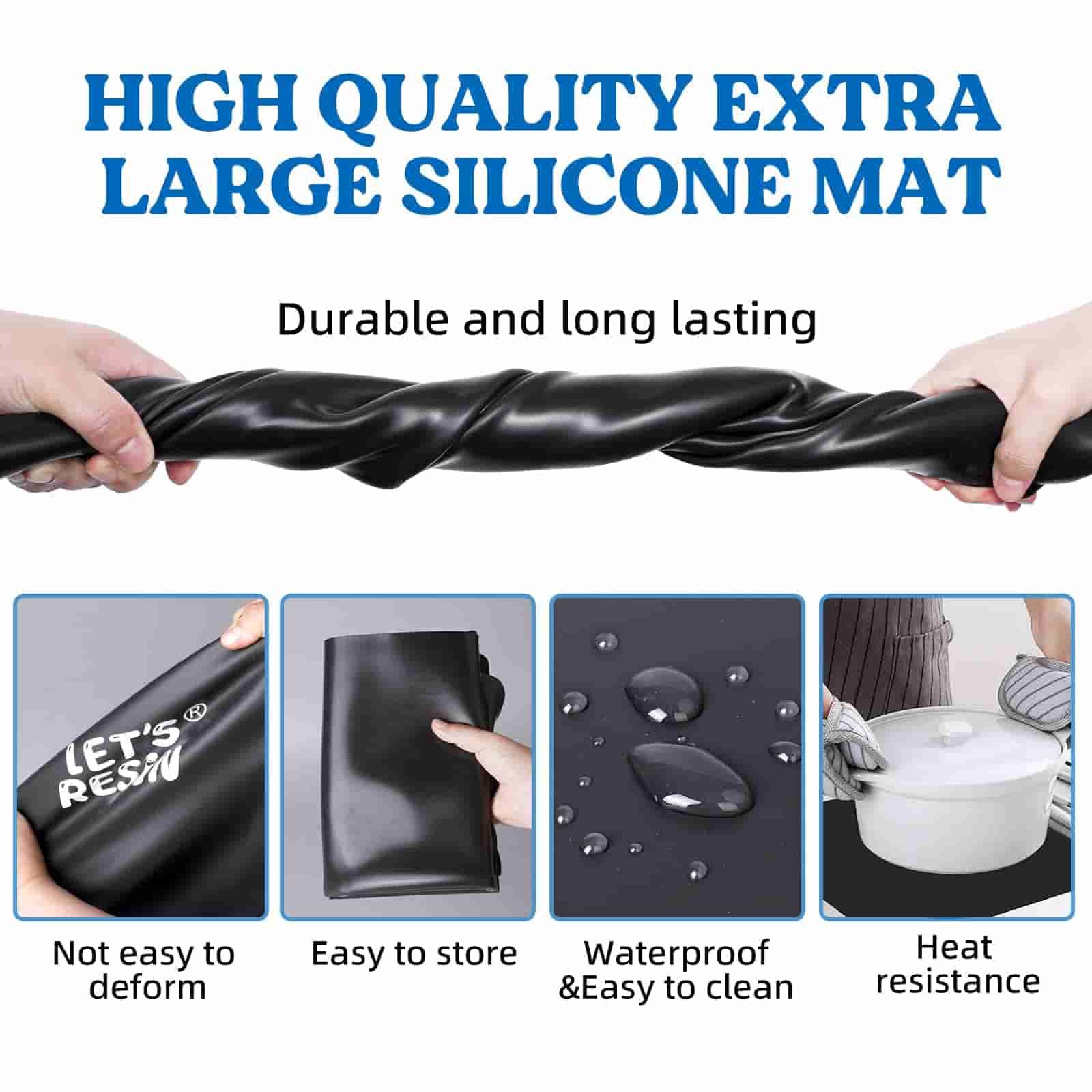 Eapele Silicone Mat 36x24inch for Kitchen Counter Crafts Table