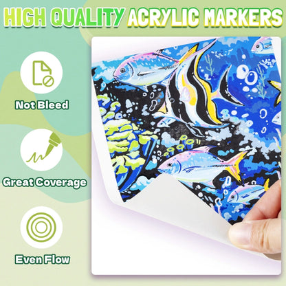1-8mm Brush Tip Acrylic Markers