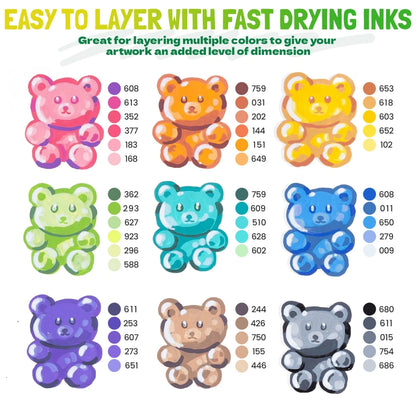 72 Colors Automatic Ink Control Acrylic Paint Pens