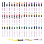 72 Colors Brush Tip Acrylic Paint Markers Set
