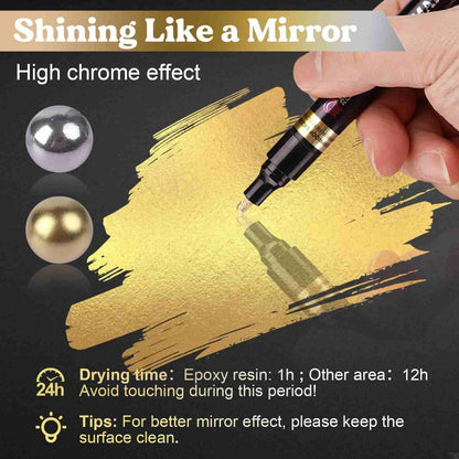 Liquid Mirror Chrome Markers - 6 Pcs