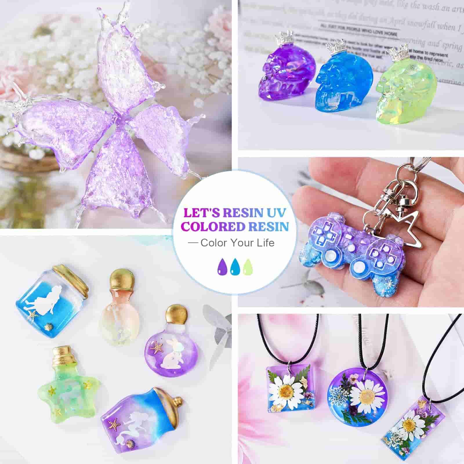 LET'S RESIN purple UV resin color your life and be uesd to make a lot of crafts