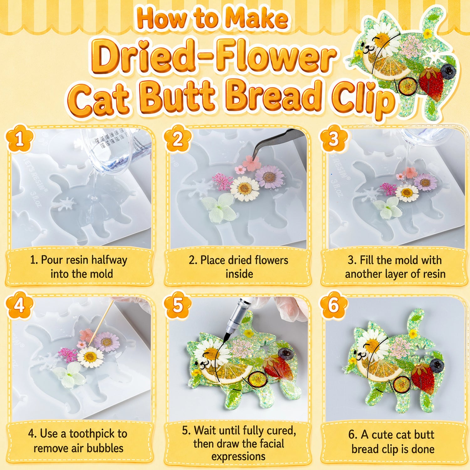 Animal Bread Clip Resin Molds