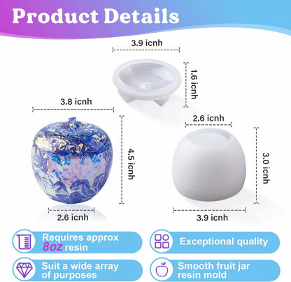 Apple Jar Resin Molds