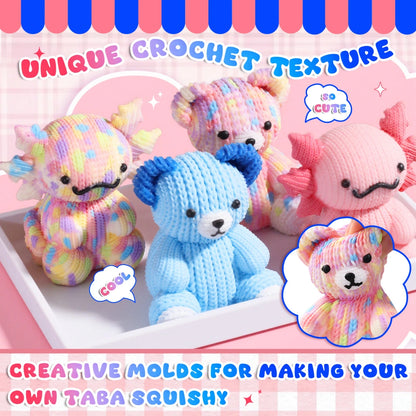 Bear &amp; Axolotl Taba Squishy Mold