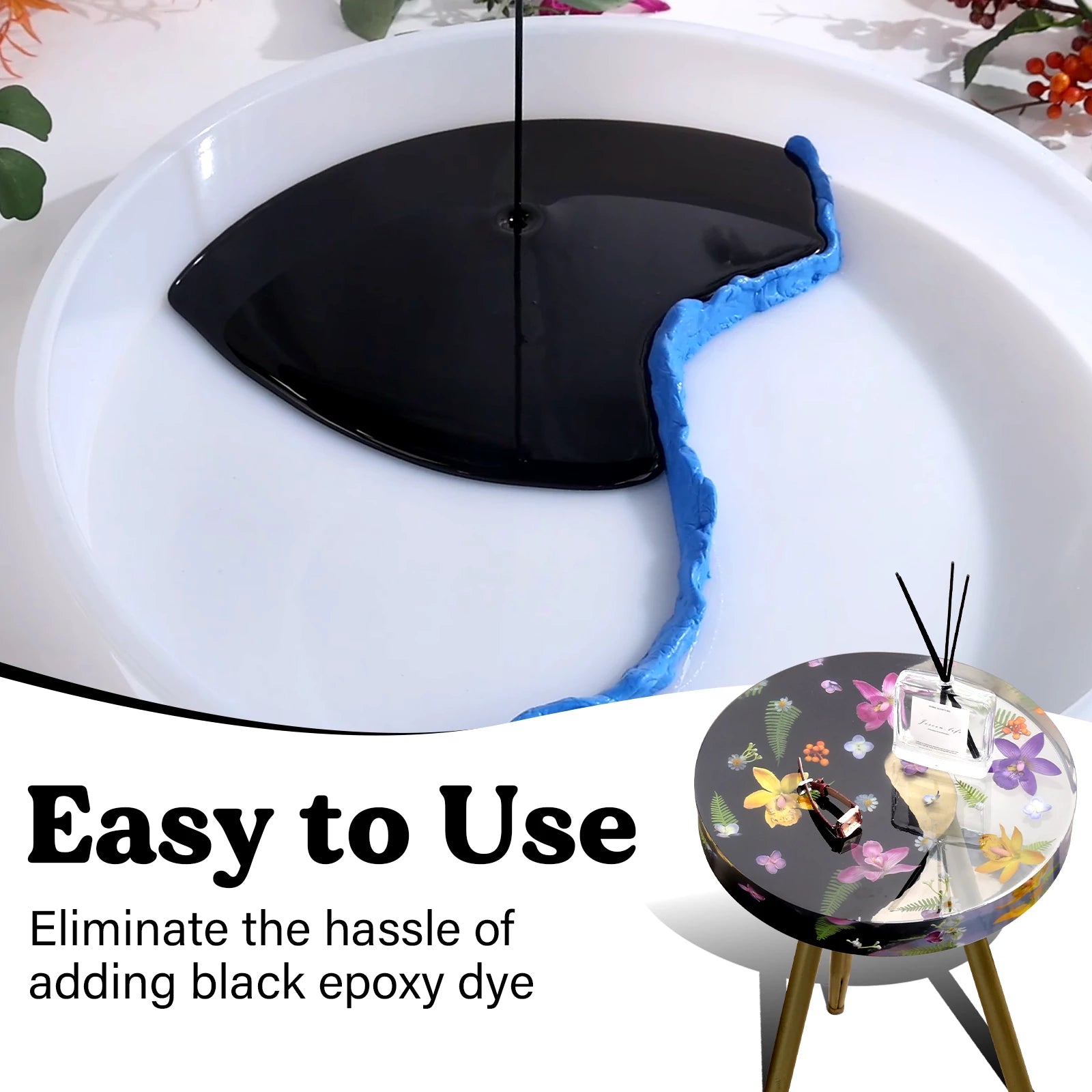 1 Gallon Black Epoxy Resin For Art