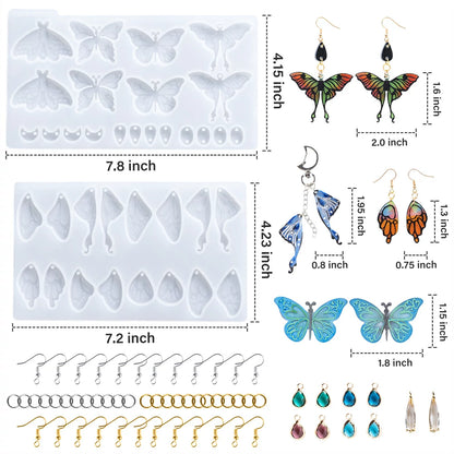 2 Pcs Butterfly Resin Molds Silicone