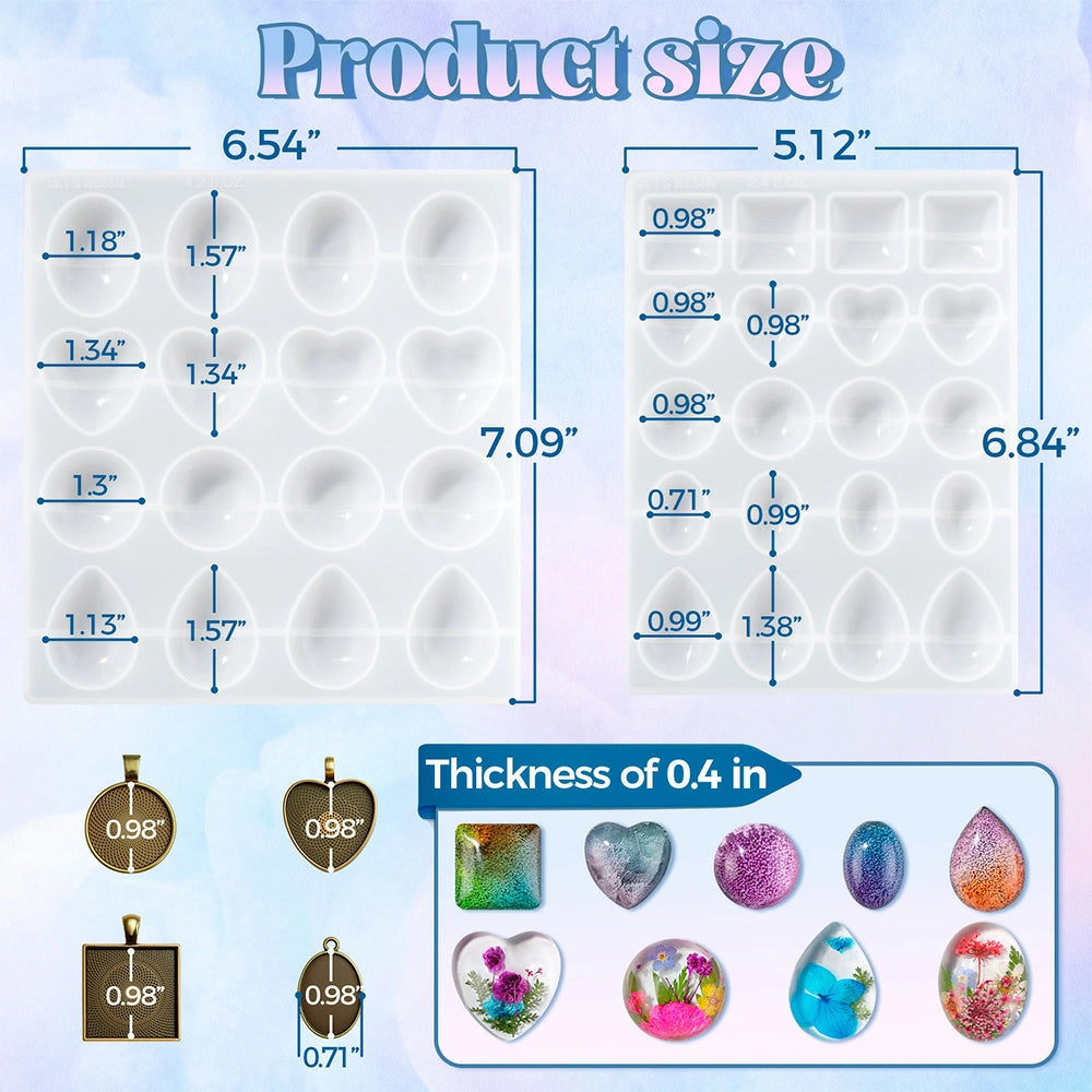 Gems Resin Molds For Jewelry Making