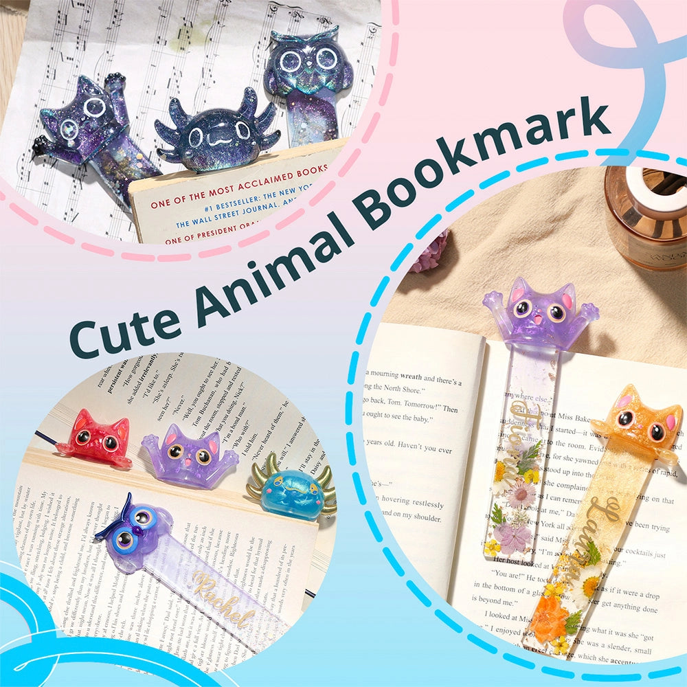 Cat & Axolotl & Owl Bookmark Resin molds
