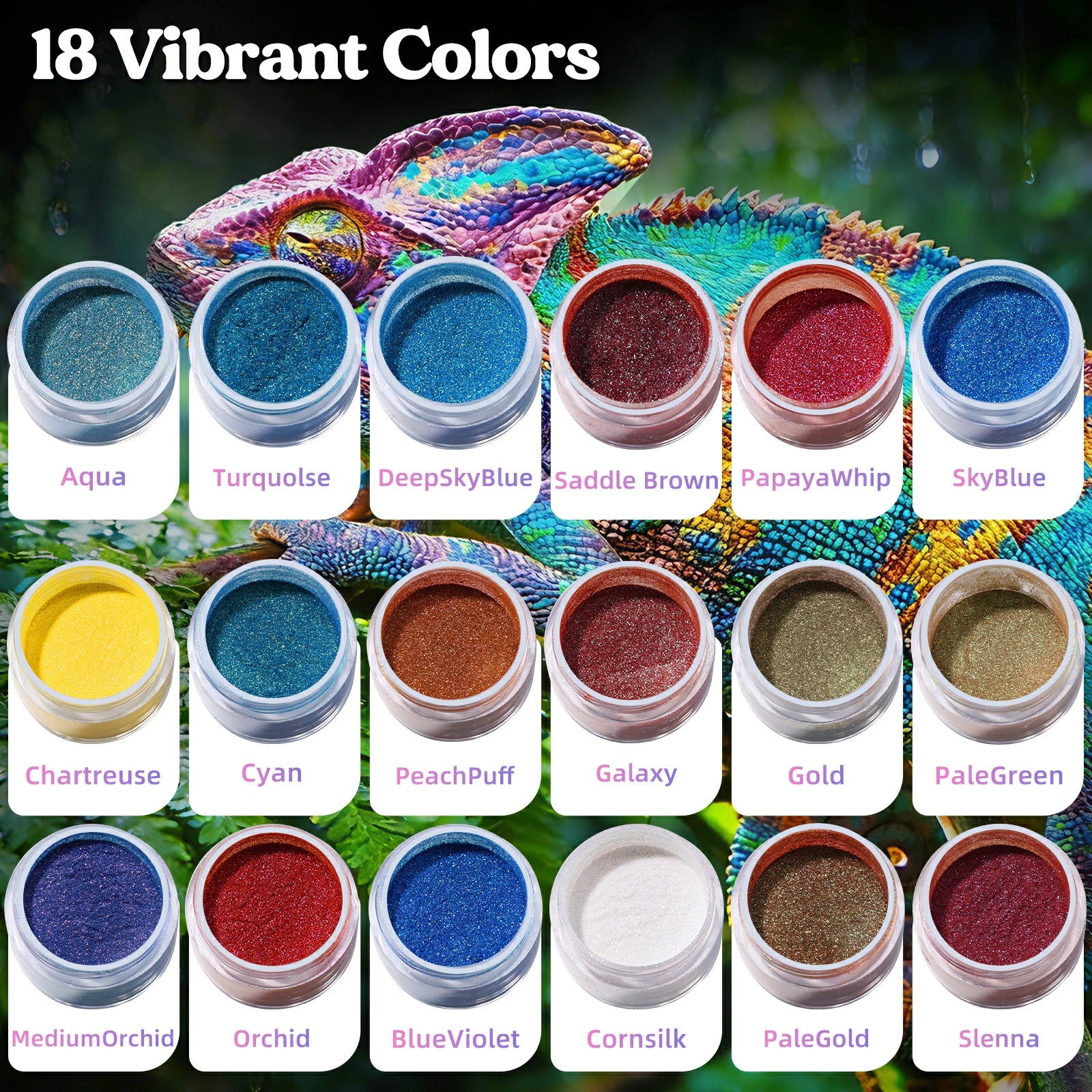 Chameleon Mica Powder Set - Extended Ver