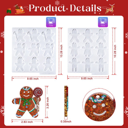 18 Cavities Christmas Resin Molds
