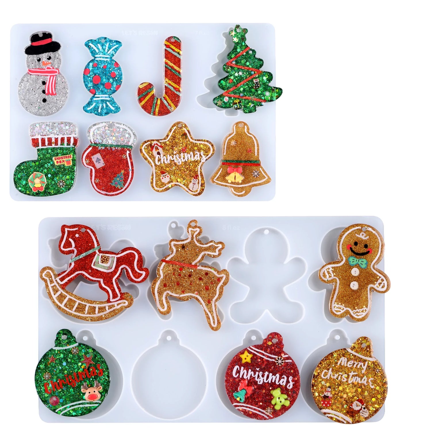 Christmas Resin Silicone Mold Decorations Molds for Epoxy Resin Craft Let s Resin