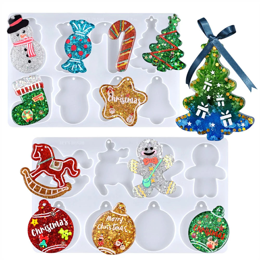 16 Designs Christmas Ornament Resin Molds