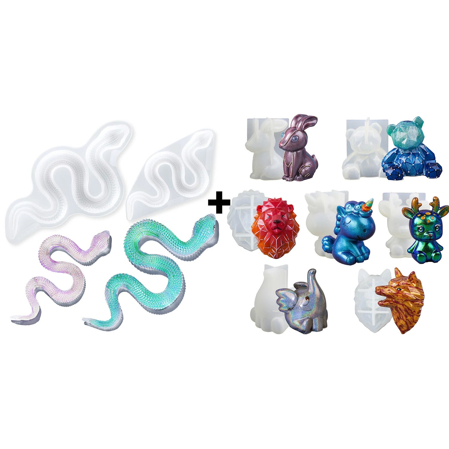 Crystal Snake Resin Molds