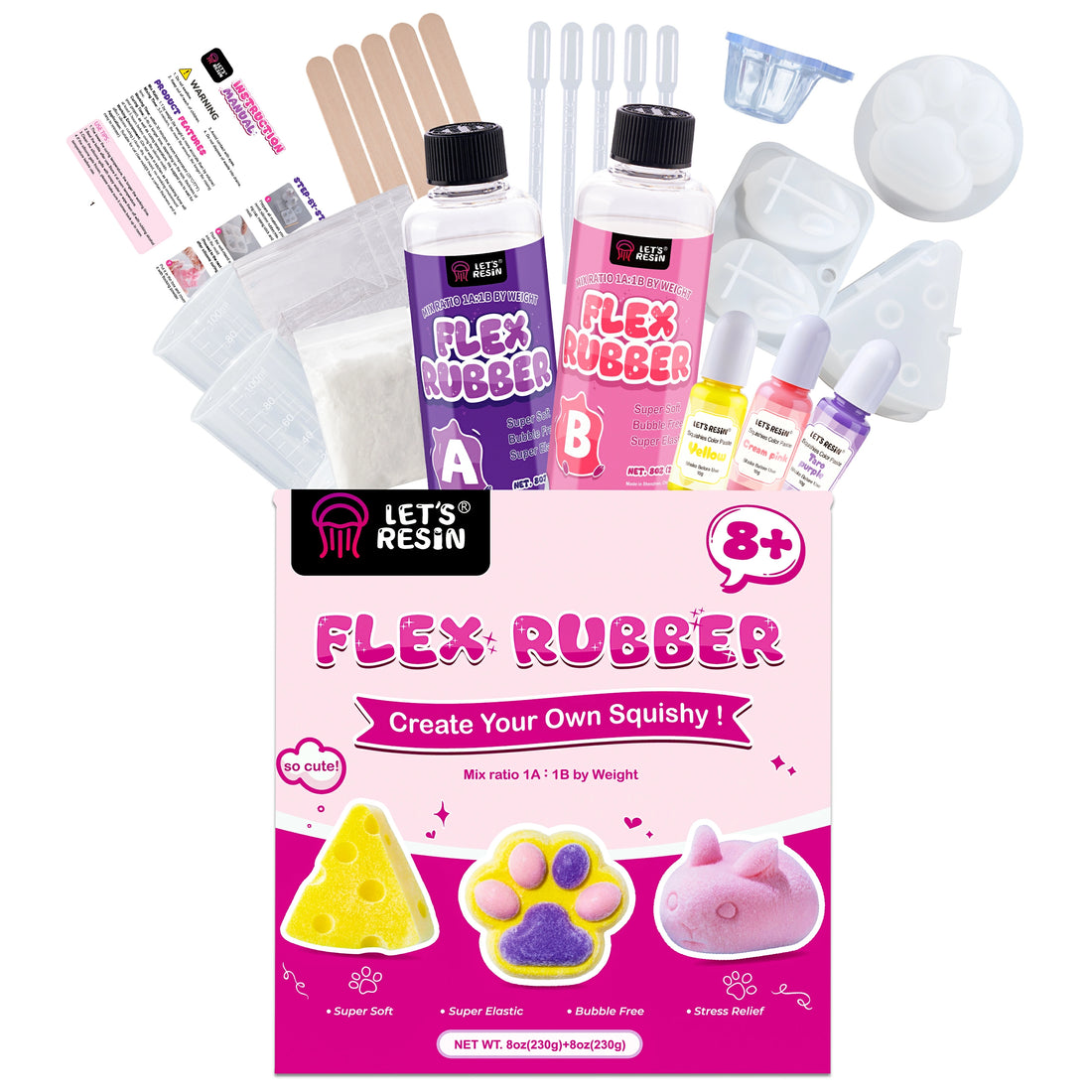 Cute Trio Taba Squishy Making All-in-one Kit