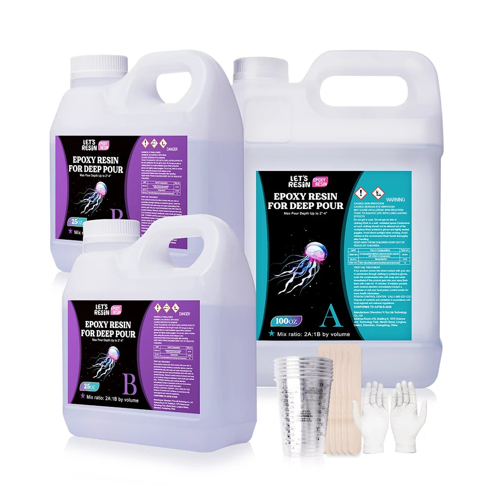 150oz deep pour epoxy resin kit from Let&