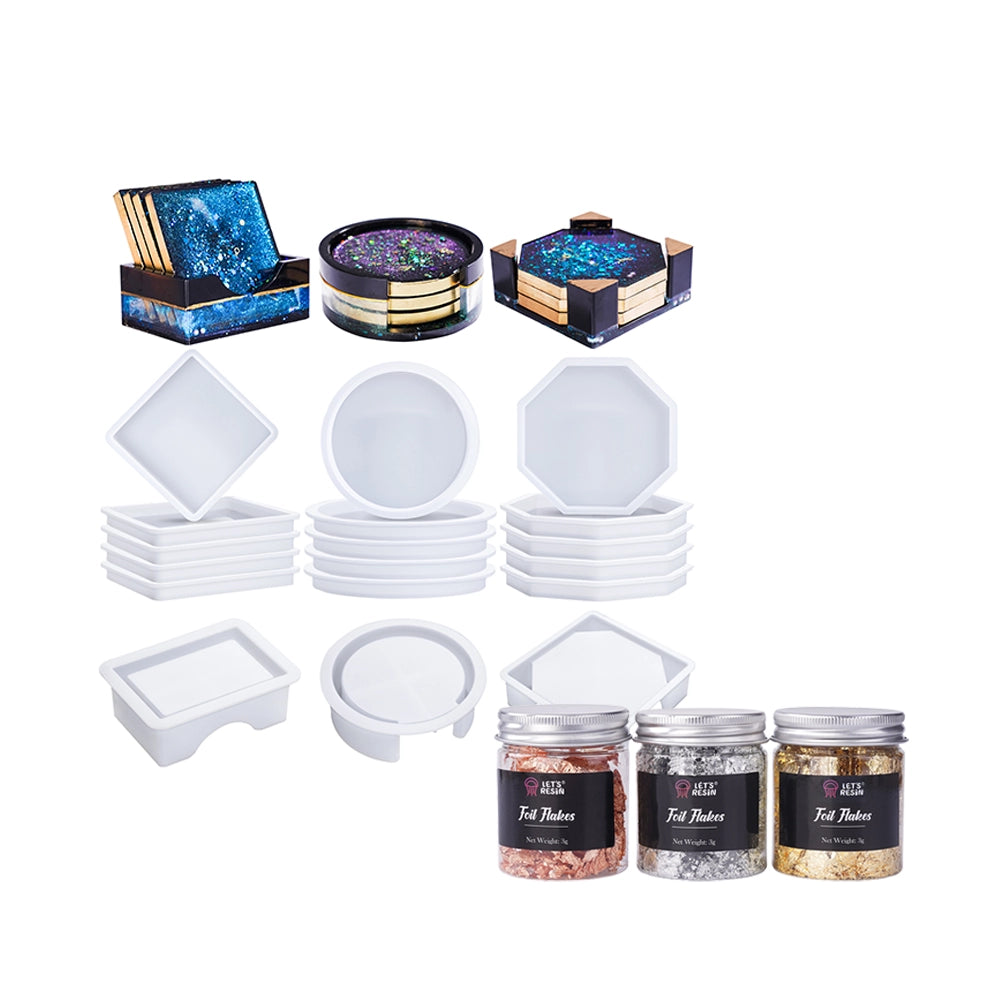 Geometric Shapes Coaster Resin Molds