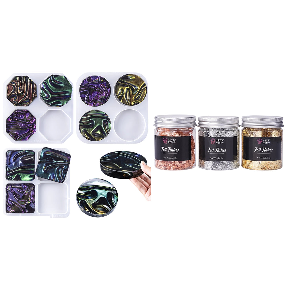 Deeper Geometric Shapes Coaster Resin Molds