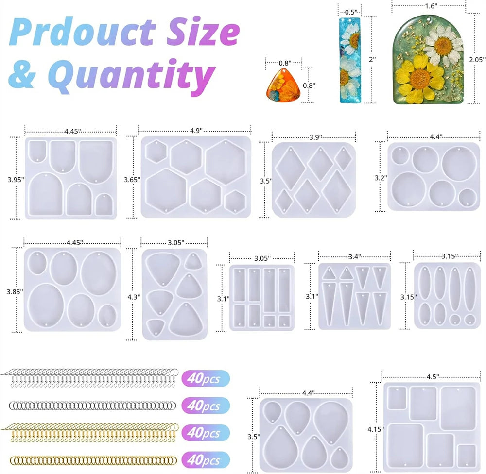 Jewelry Resin Molds Making Kit